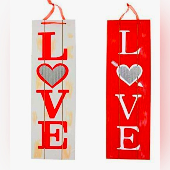 Other - 2 Valentine's Day Vertical Love Wall Signs